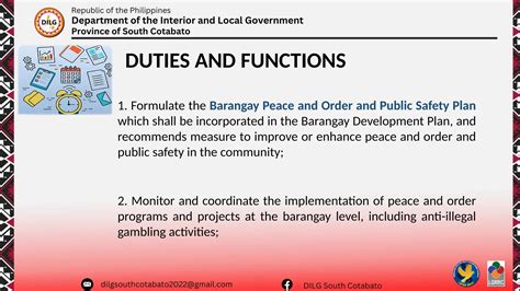 peace and order in barangay plataporma